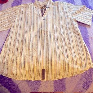 Mens Magaritaville Shirt size large stripped
